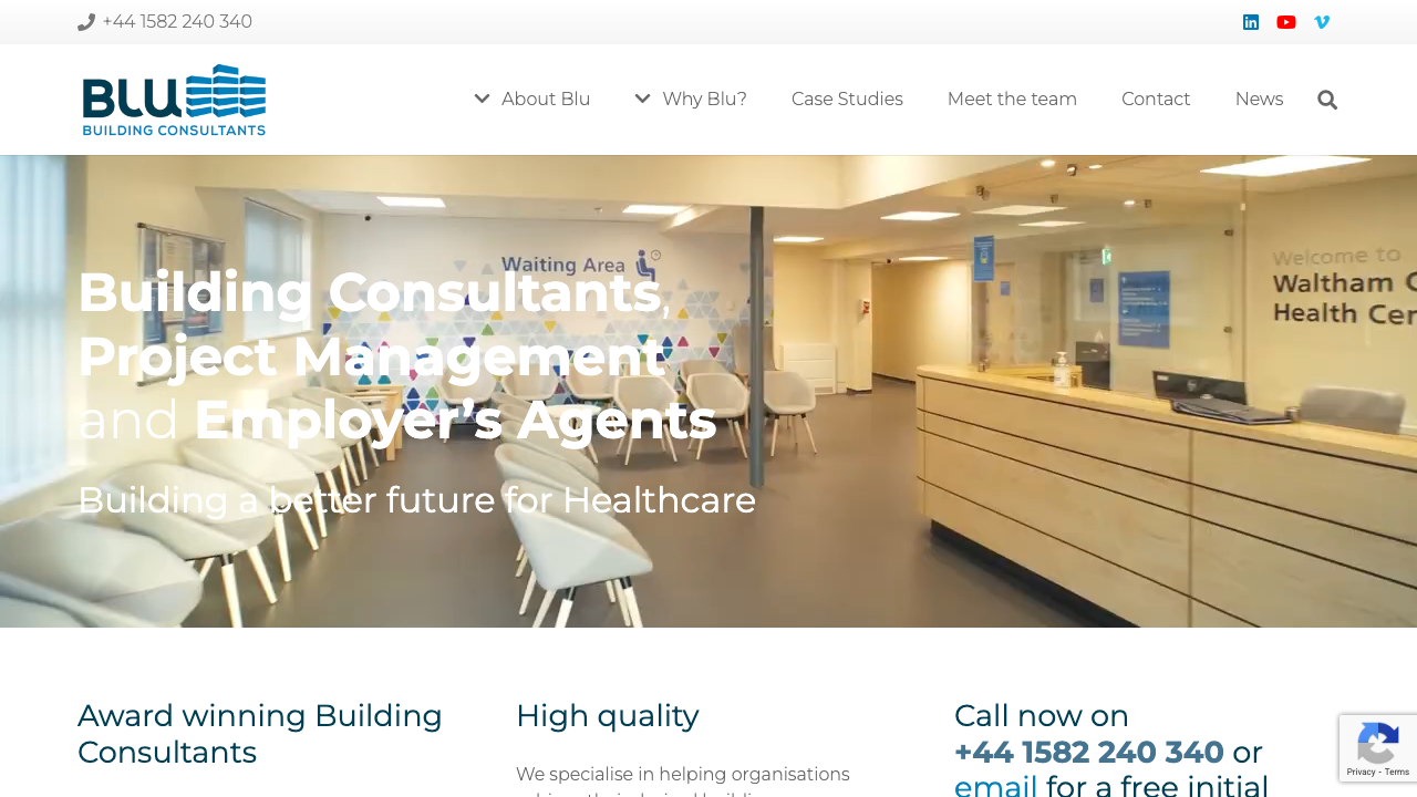 BLUE BUILDING & MAINTENANCE LIMITED website preview