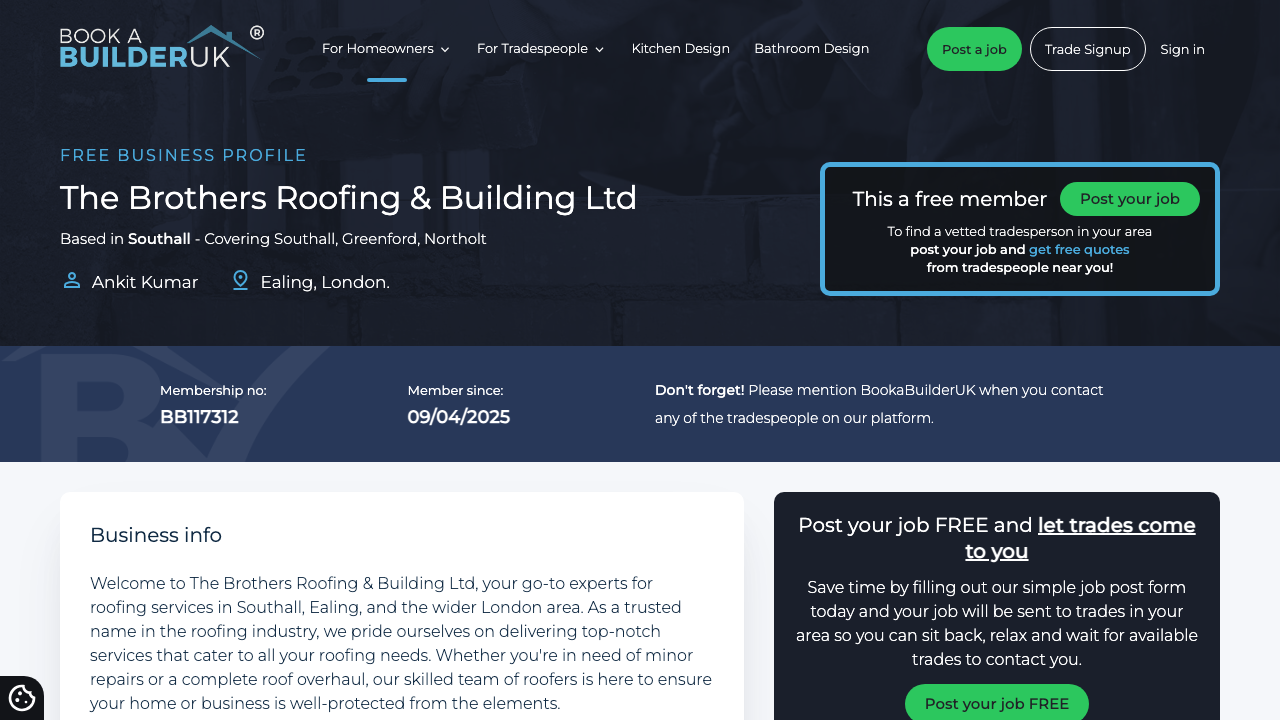 BROTHERS ROOFERS LTD website preview