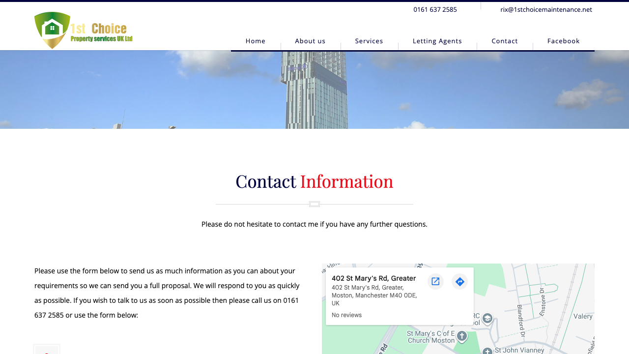 1ST CHOICE PROPERTY SERVICES (UK) LTD website preview