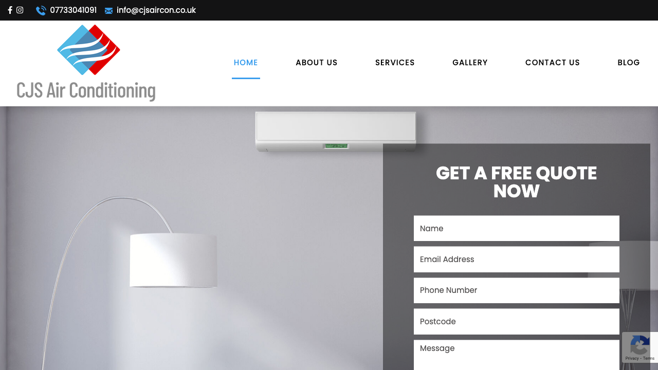 CJS AIR CONDITIONING LTD website preview