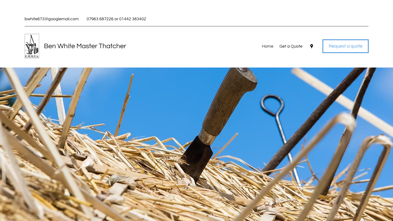 BEN WHITE MASTER THATCHER LIMITED website preview