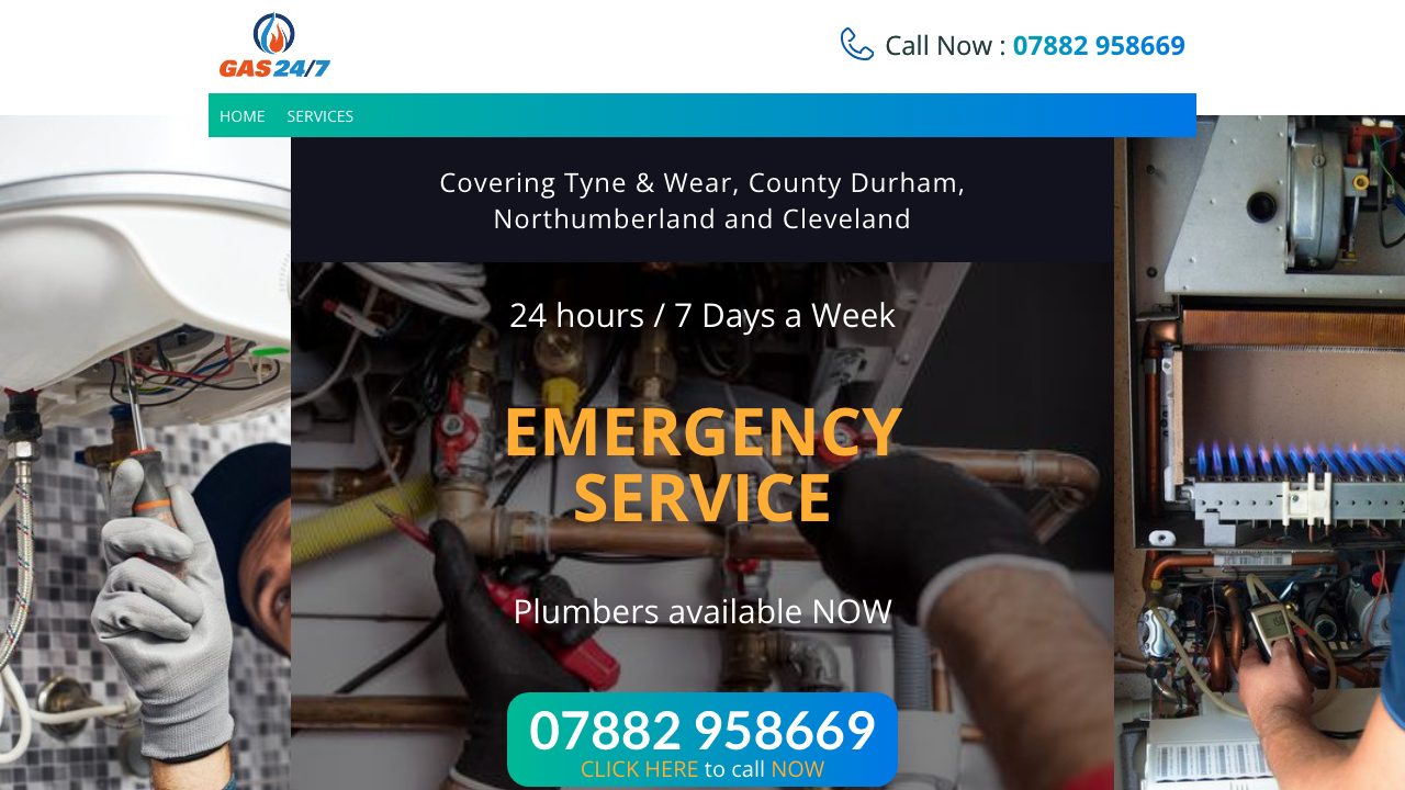 24-7 PLUMBING & BOILERS LTD website preview