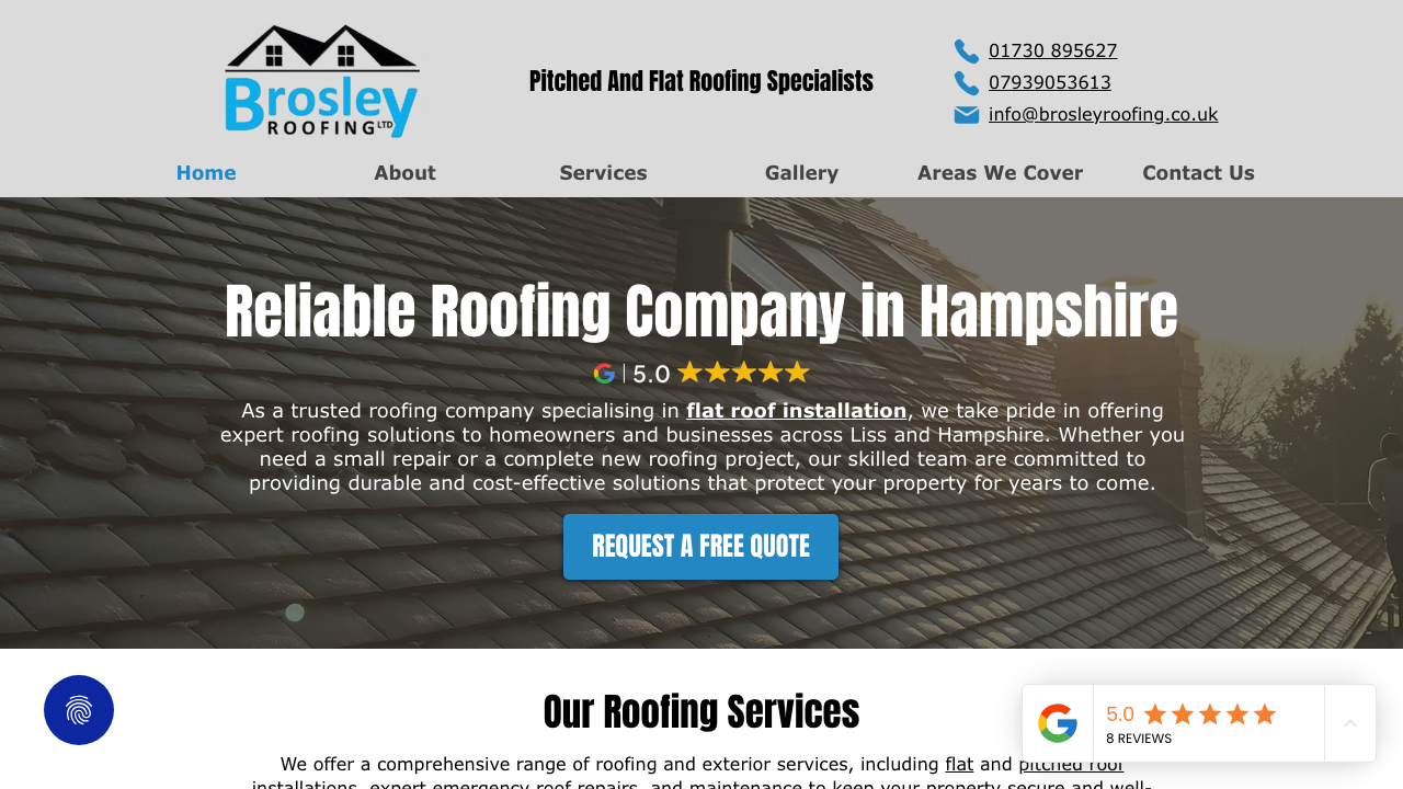 BROSLEY ROOFING LTD website preview