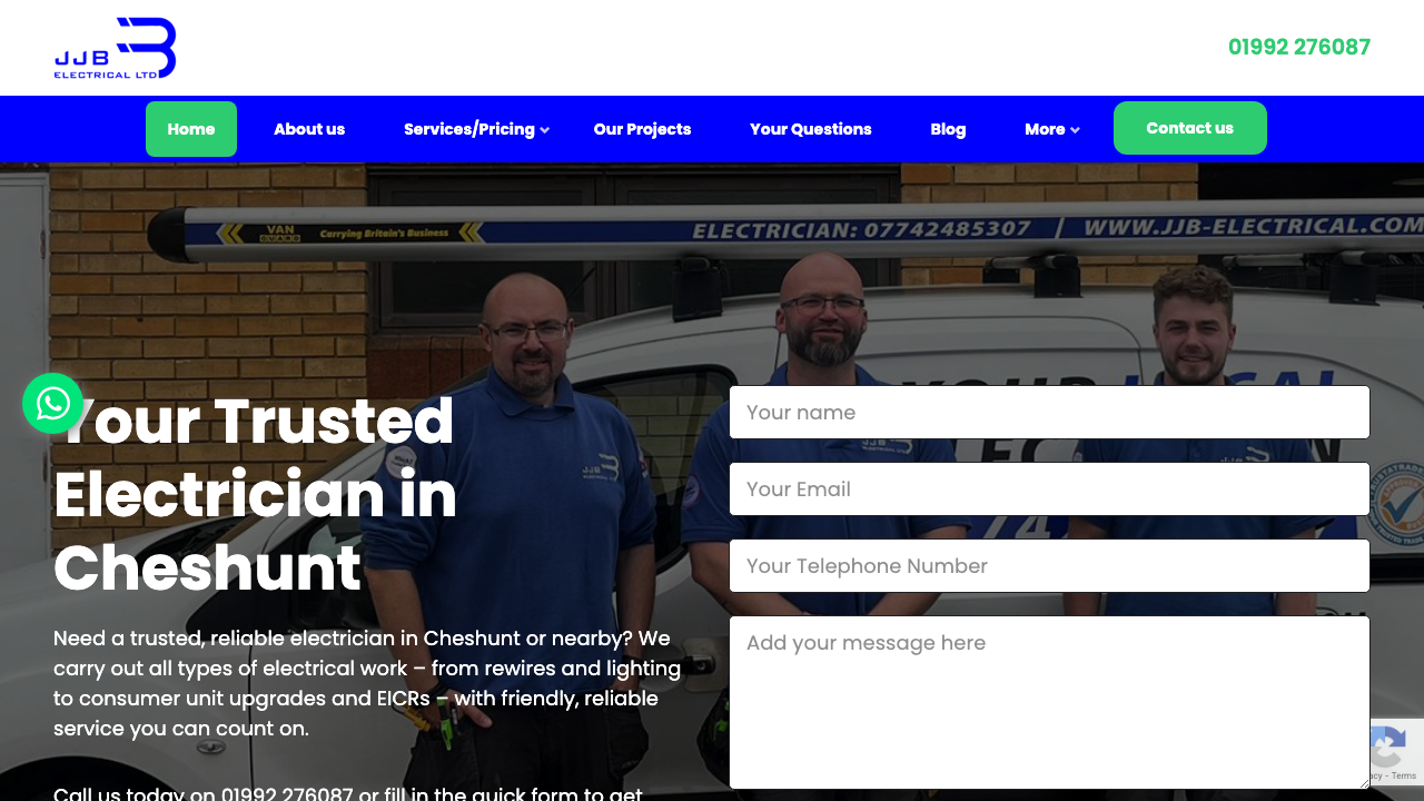 BJW ELECTRICAL LIMITED website preview