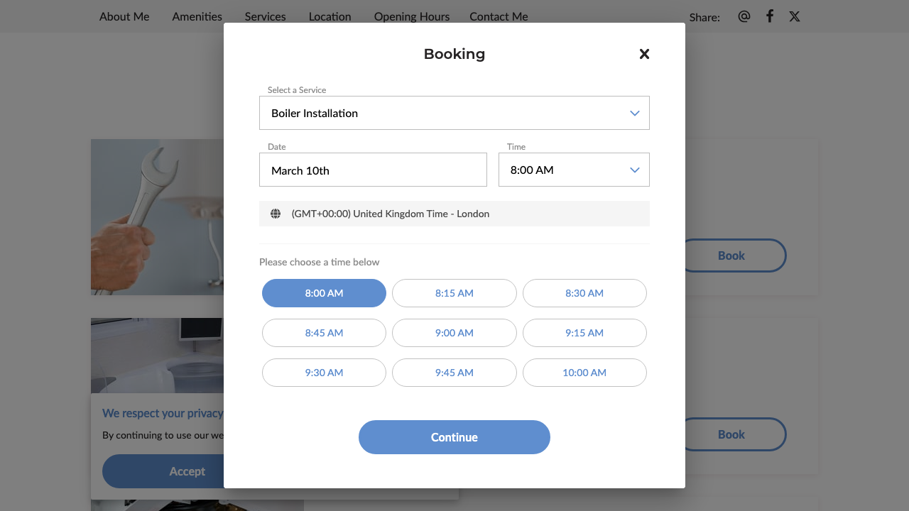C.S.P. PLUMBING & HEATING LIMITED website preview