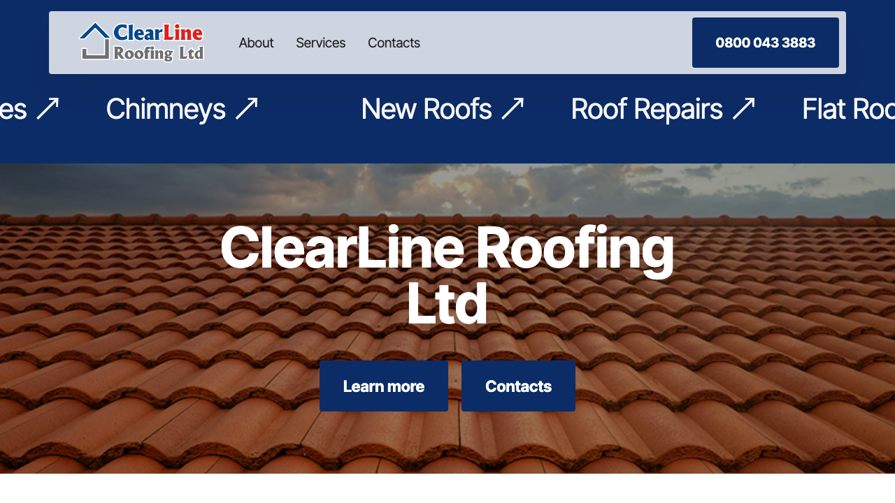 CLEARLINE ROOFING LTD website preview