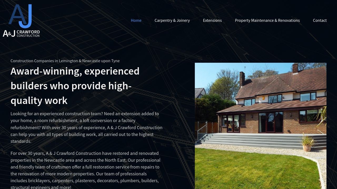 CRAWFORD CONSTRUCTION LTD website preview