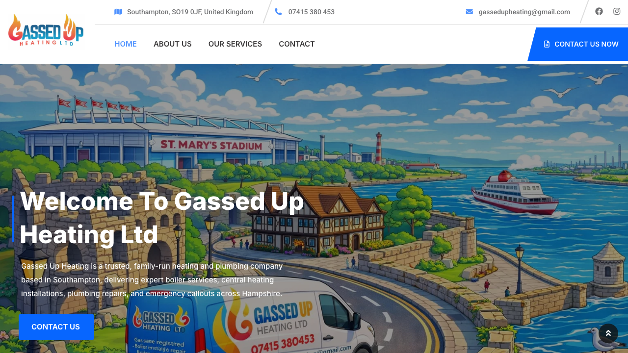 GASSED UP HEATING LTD website preview