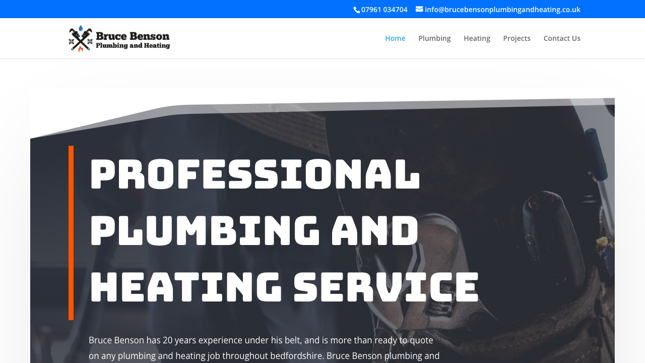 BRUCE BENSON PLUMBING AND HEATING LTD website preview