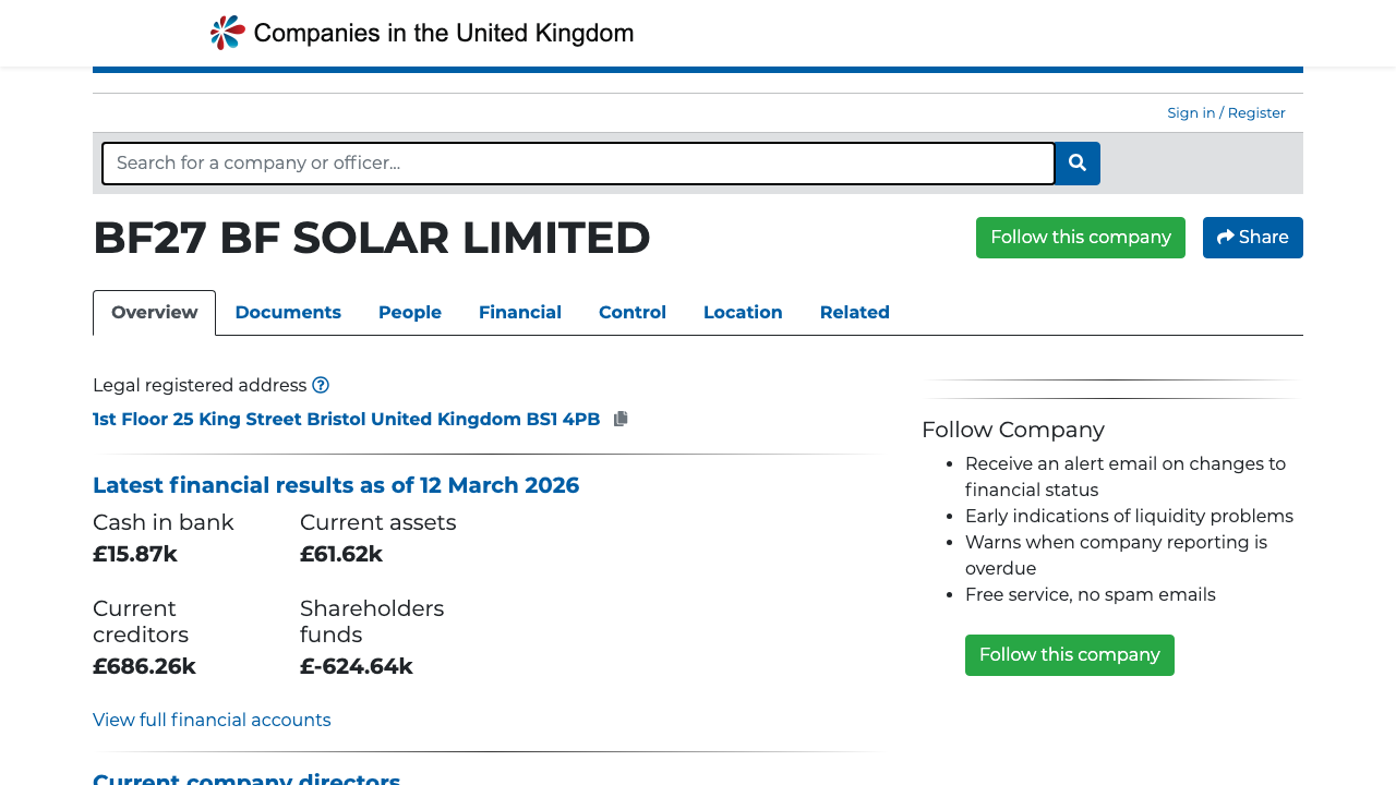 BF27 BF SOLAR LIMITED website preview