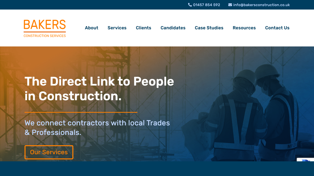 BAKERS CONSTRUCTION SERVICES LTD website preview