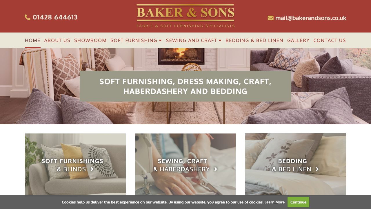 BAKER AND SONS LTD website preview