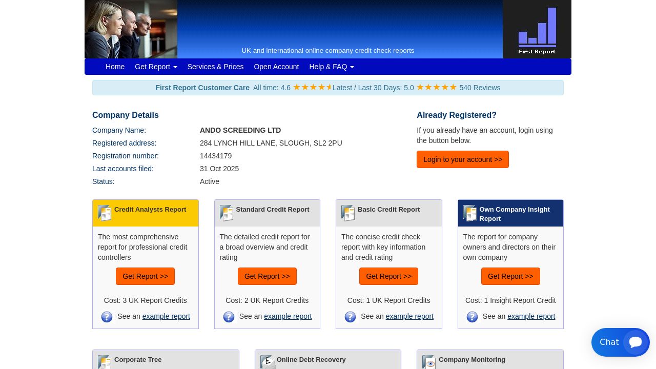 ANDO SCREEDING LTD website preview