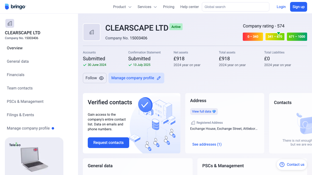 CLEARSCAPE LTD website preview