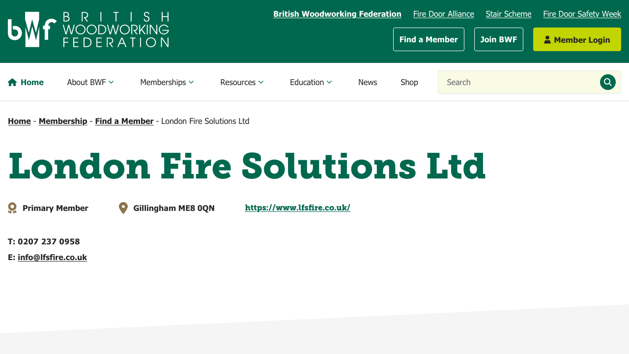 BUILDING & FIRE SOLUTIONS LTD website preview
