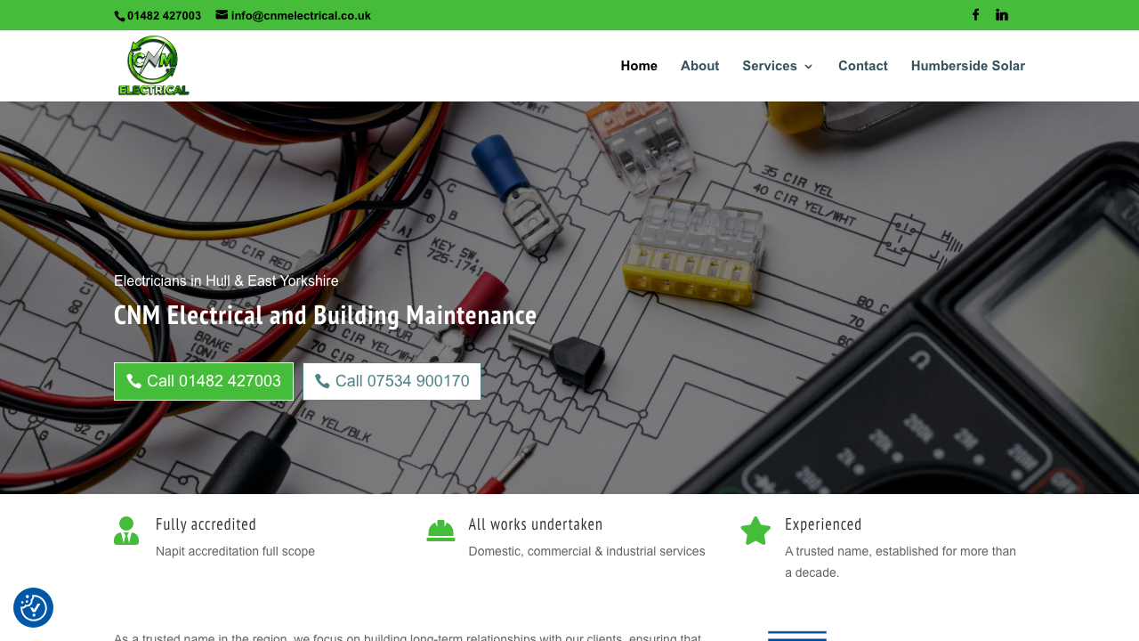 C&M ELECTRICAL SOLUTIONS LTD website preview