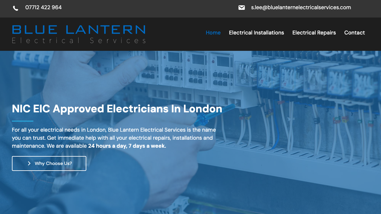 BLUE LANTERN ELECTRICAL SERVICES LIMITED website preview