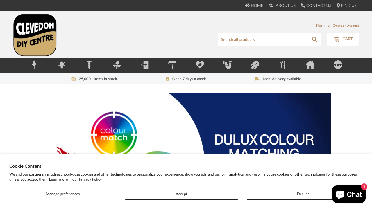 CLEVEDON DIY LIMITED website preview
