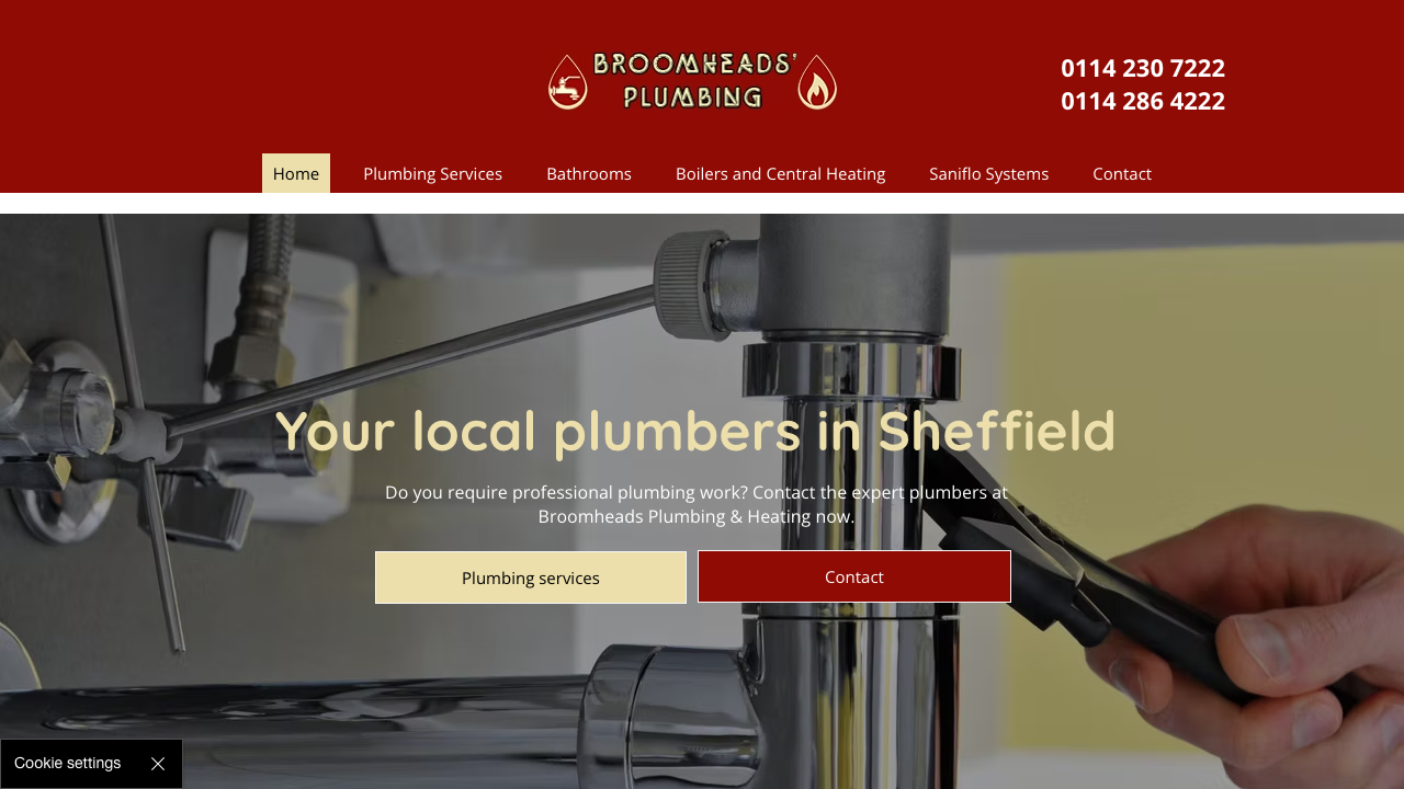 BROOMHEAD PLUMBING LIMITED website preview
