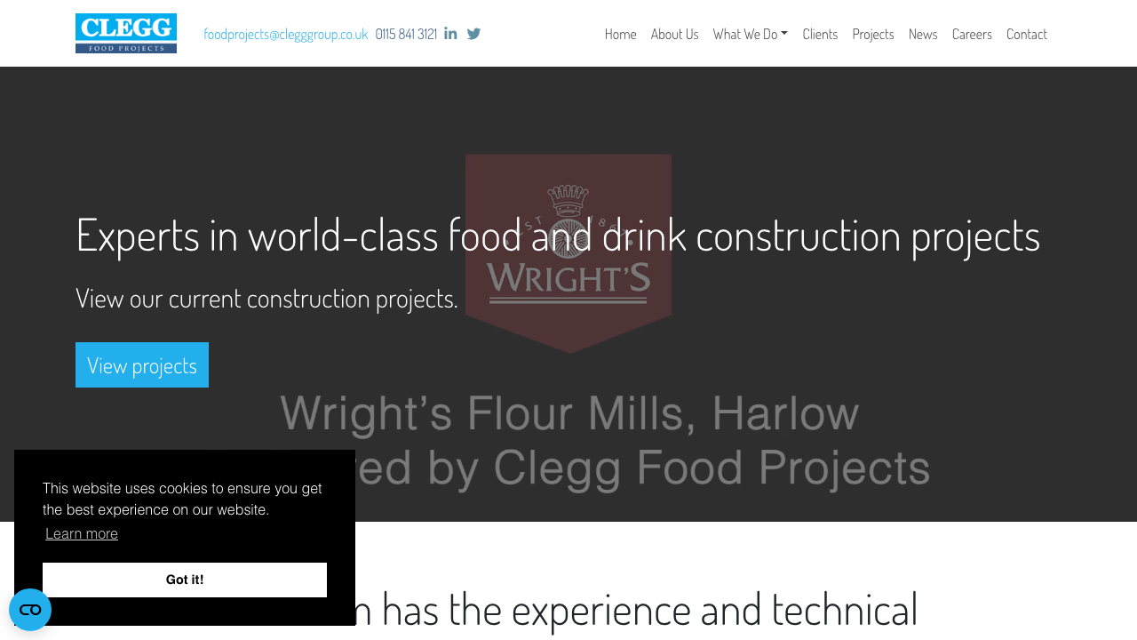CLEGG SMALL PROJECTS LIMITED website preview