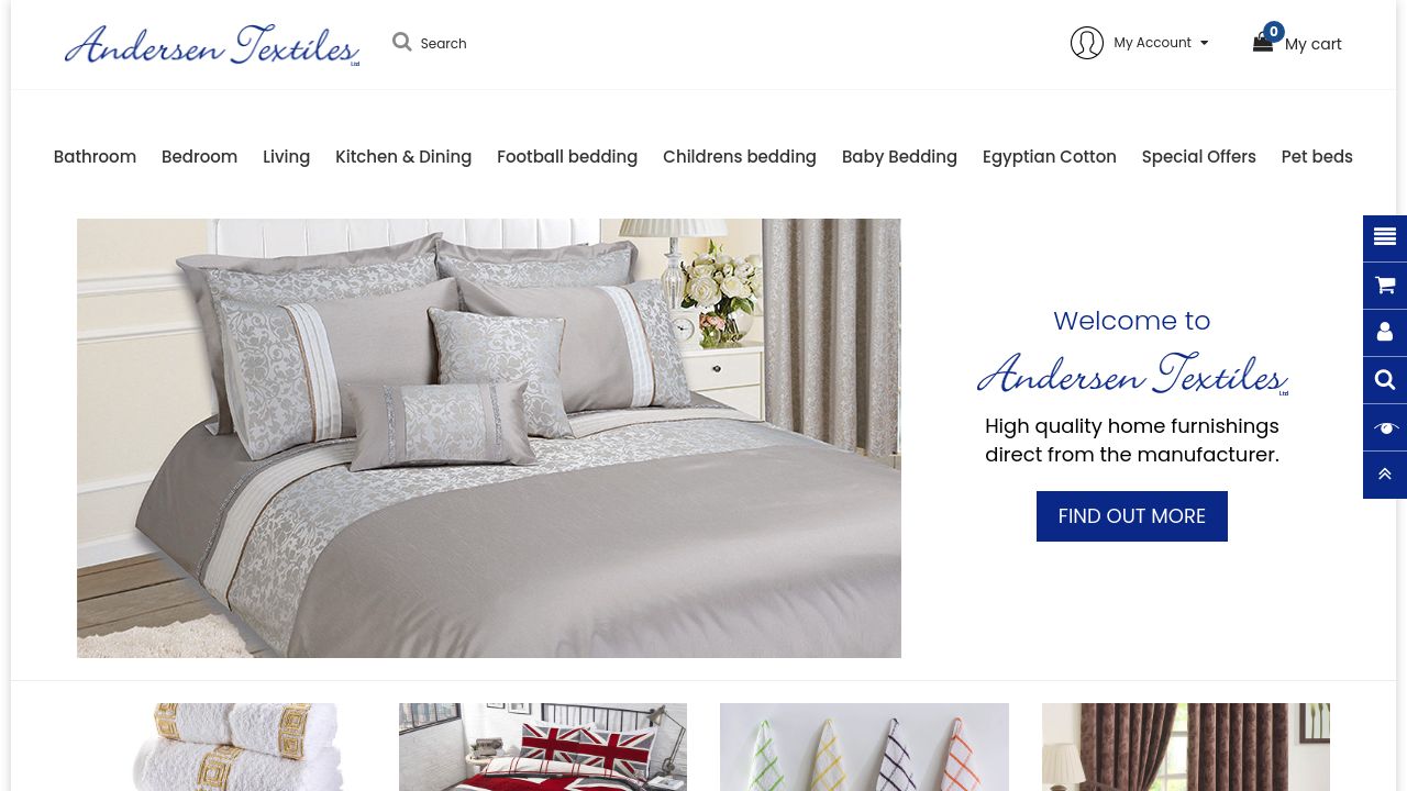 ANDERSEN TEXTILES LTD website preview