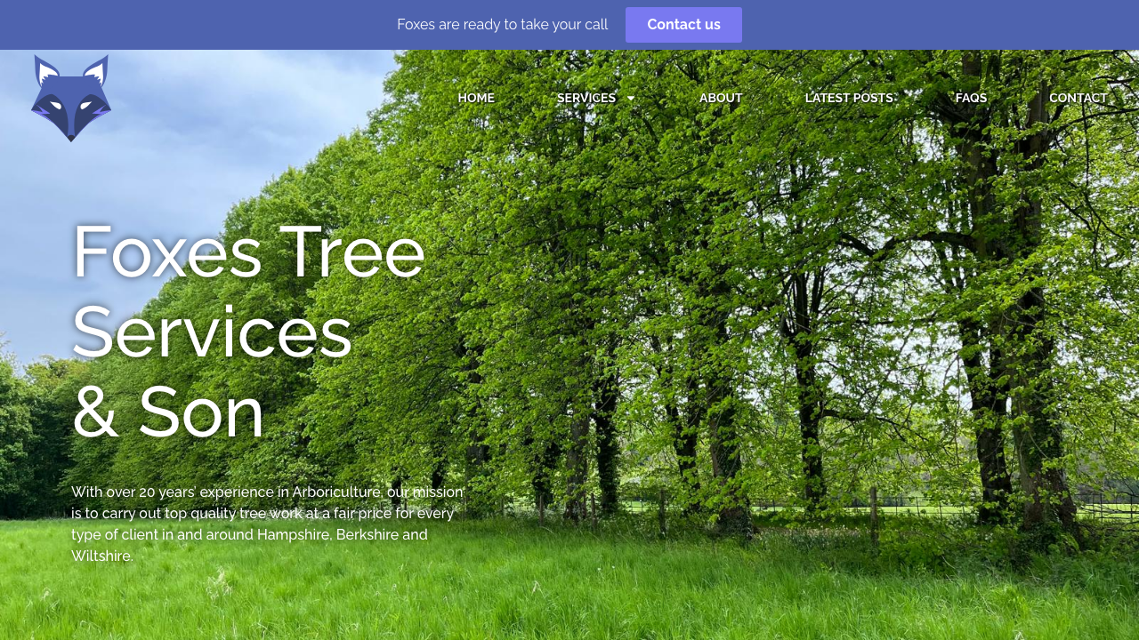 FOXES TREE SERVICES & SON LTD website preview