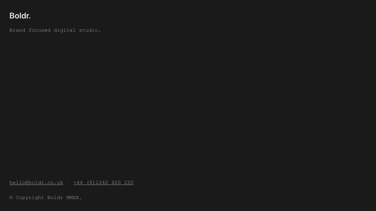 BOLDR LTD website preview