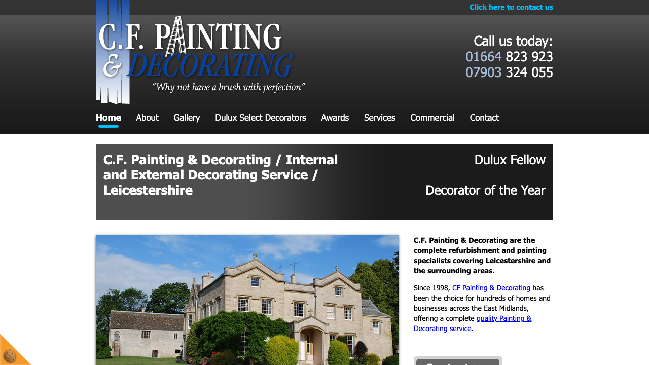 CF PAINTING & DECORATING LTD website preview