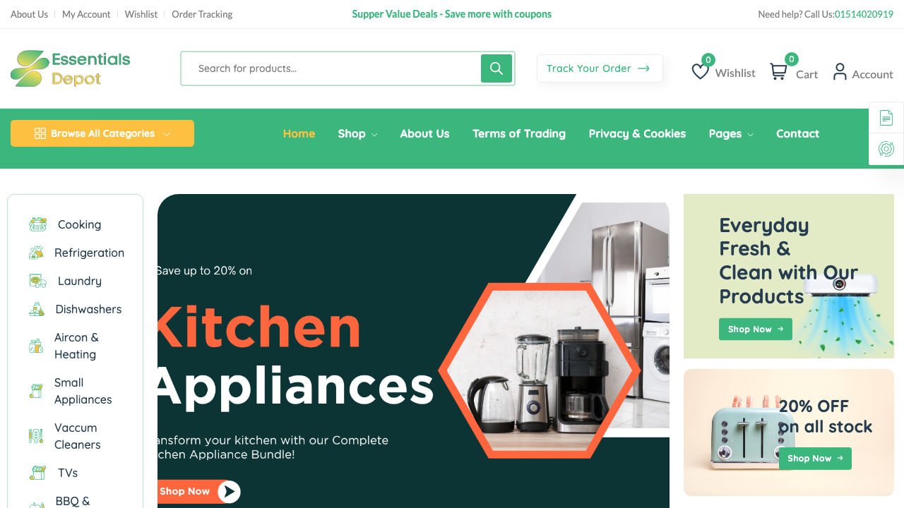 ESSENTIALS DEPOT LIMITED website preview
