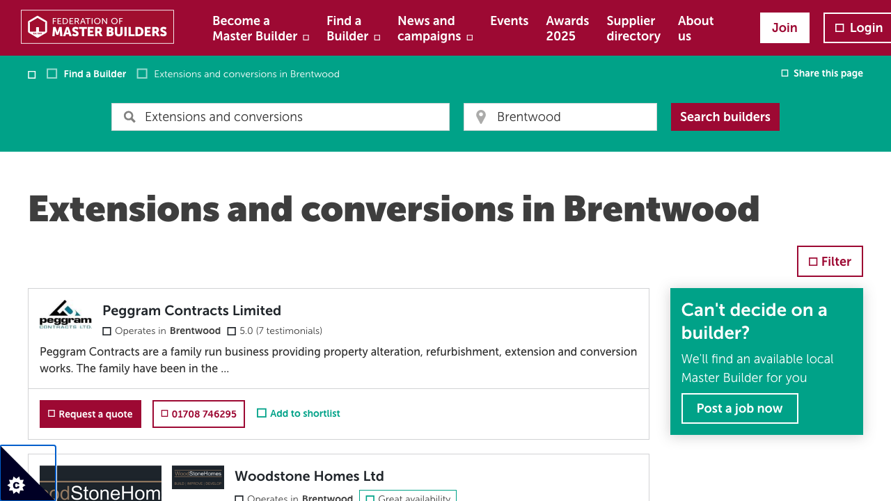 BUILDERS CONVERT LTD website preview