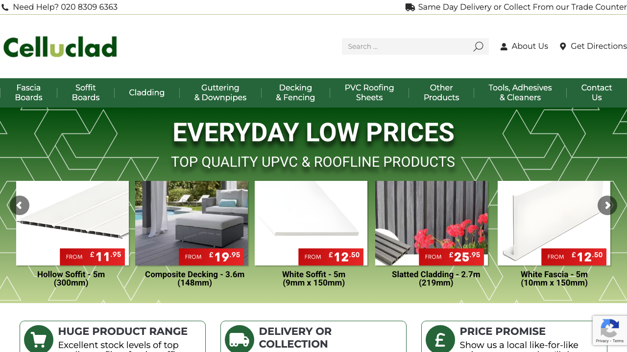 CELLUCLAD UPVC SYSTEMS LTD website preview