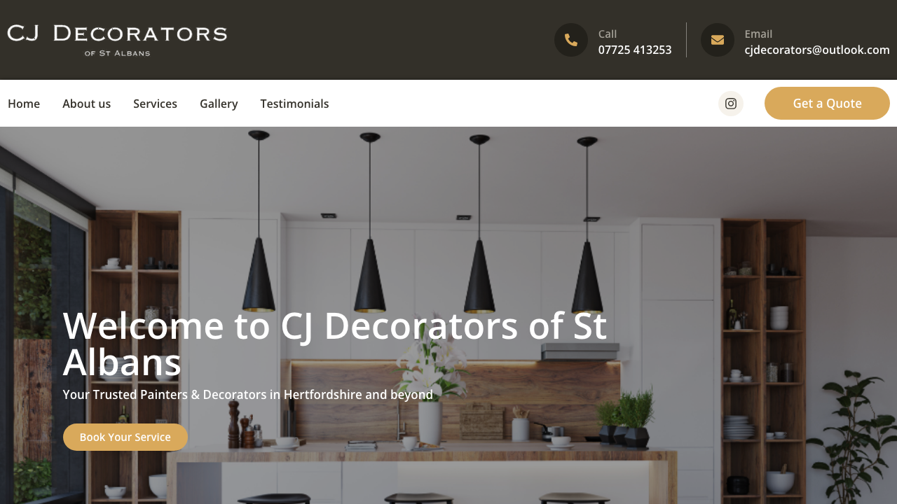 CJ’S DECORATING SERVICES LTD website preview