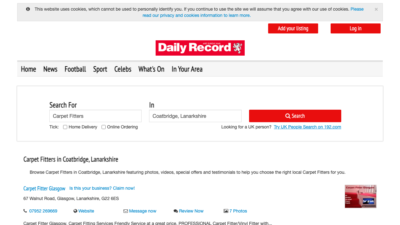 CC CARPET FITTING SERVICES LTD website preview