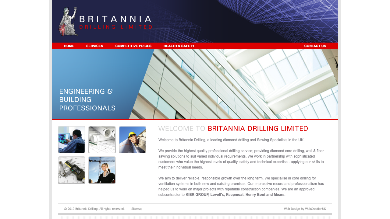 BRITANNIA DRILLING SERVICES LTD website preview