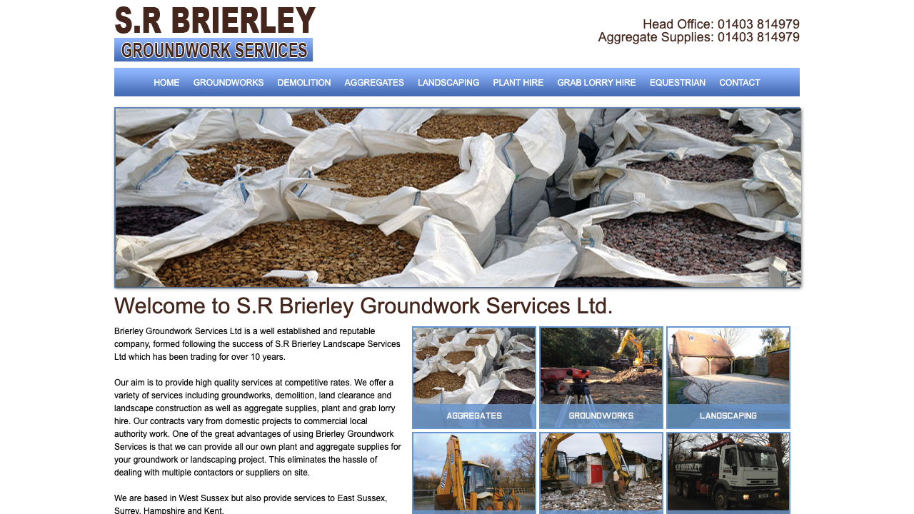 BRIERLEY GROUNDWORKS SERVICES LTD website preview