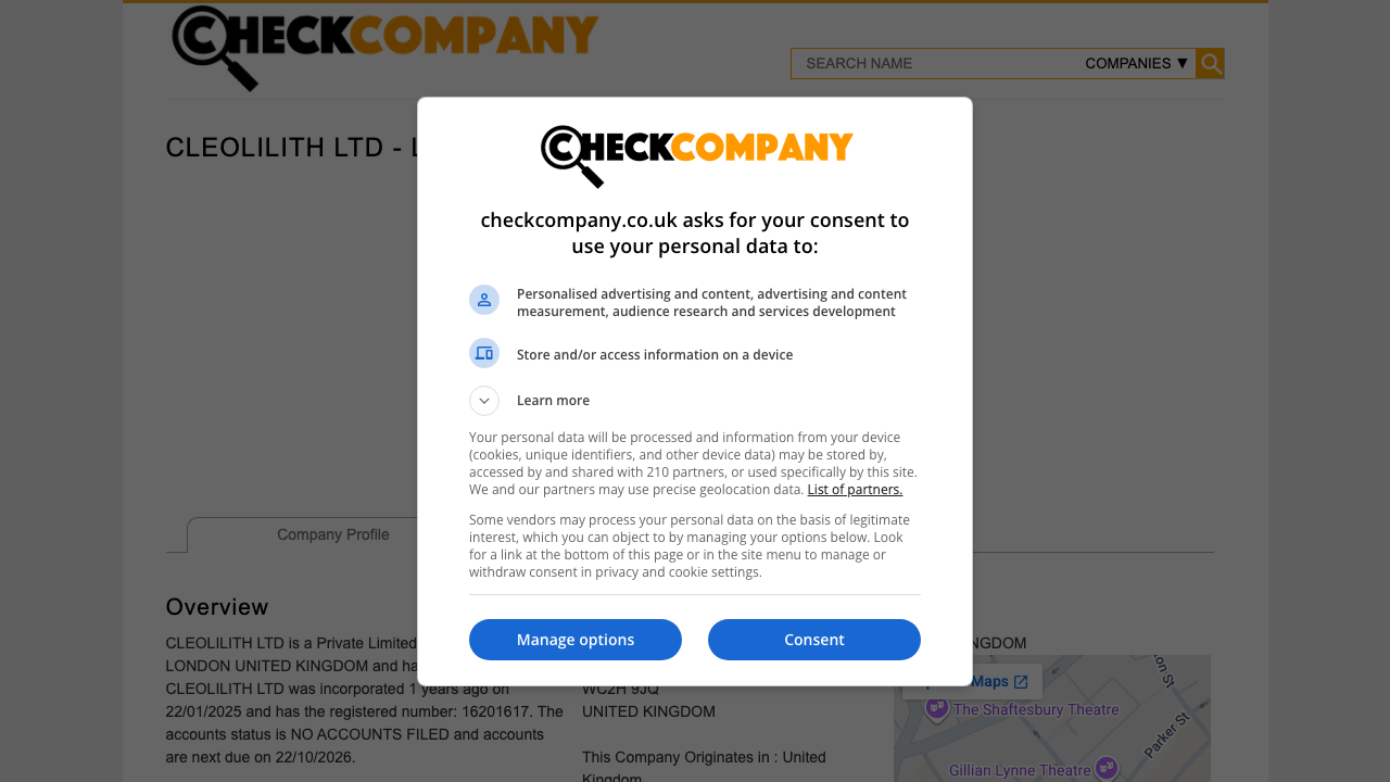 CLEOLILITH LTD website preview