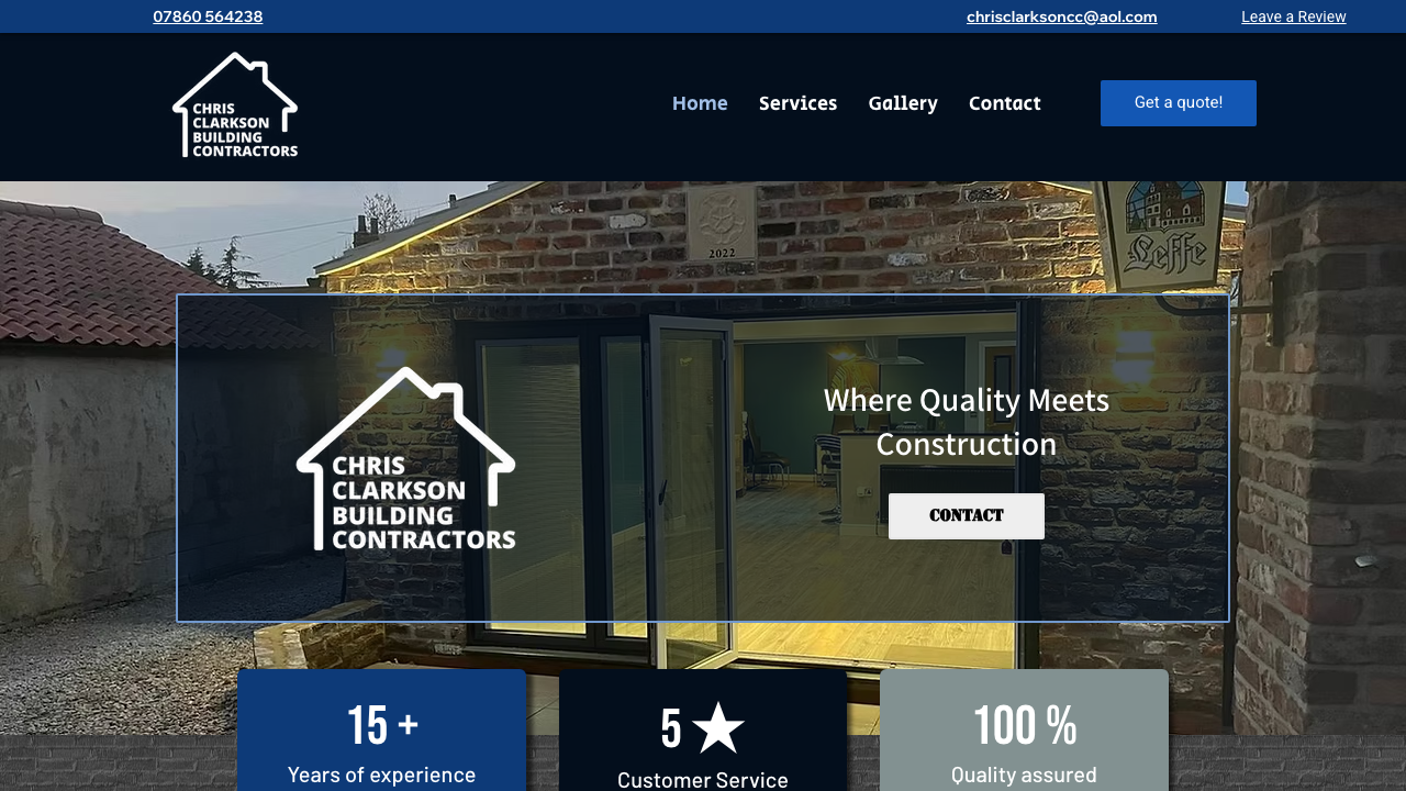 CHRIS CLARKSON BUILDING CONTRACTORS LTD website preview