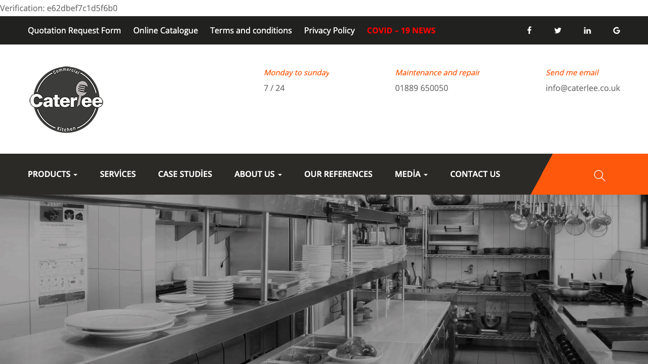 CATERLEE LIMITED website preview