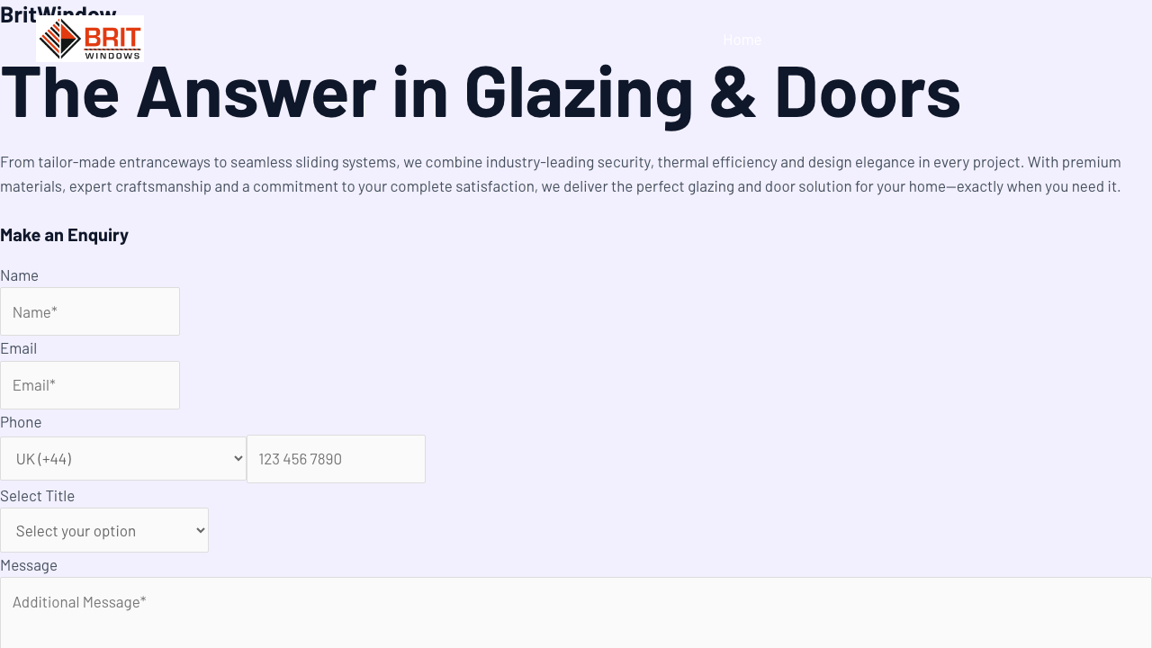 BRIT WINDOWS LIMITED website preview