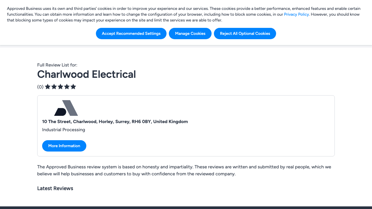 CHARLWOOD ELECTRICAL LIMITED website preview
