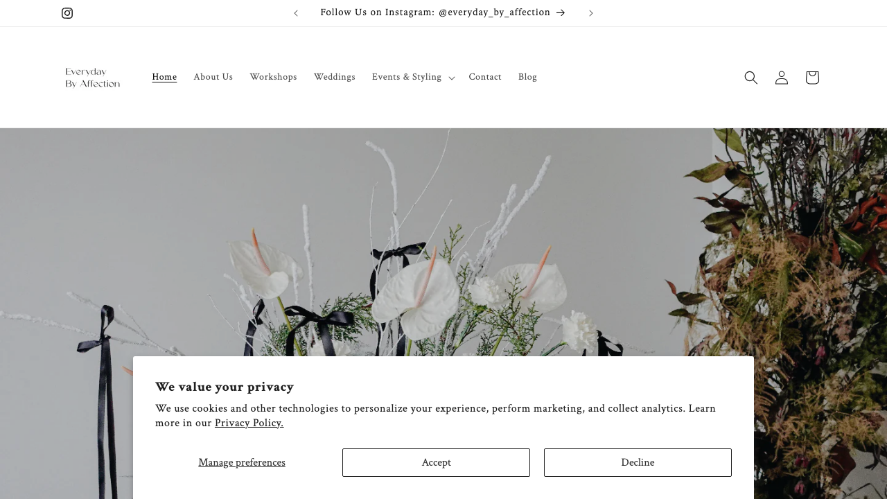 BY AFFECTION LIMITED website preview