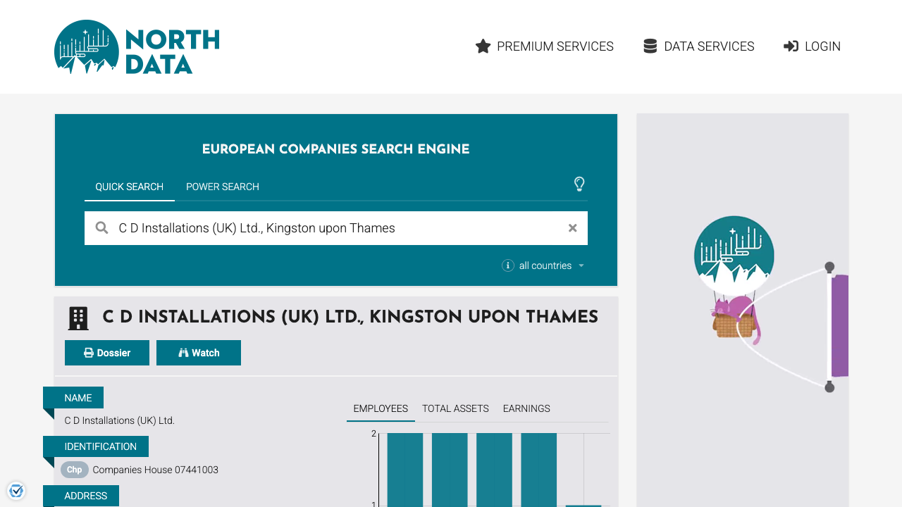 C D INSTALLATIONS (UK) LIMITED website preview