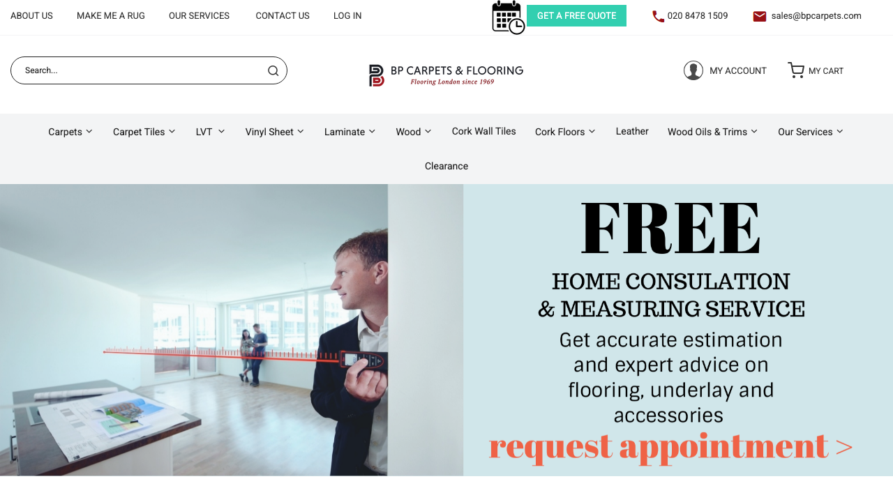 BP CARPETS AND FLOORING LTD website preview