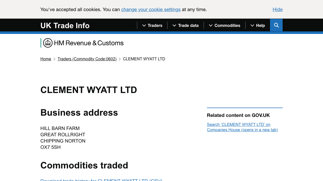 CLEMENT WYATT LTD website preview