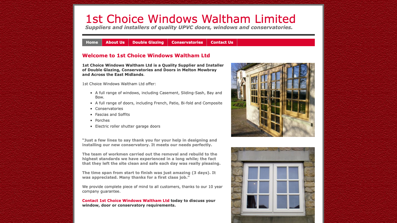1ST CHOICE WINDOWS WALTHAM LIMITED website preview