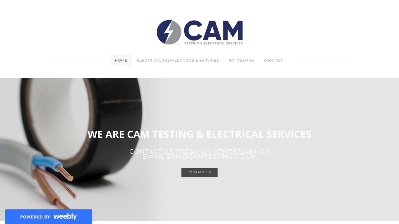 CAM TESTING & ELECTRICAL SERVICES LTD website preview