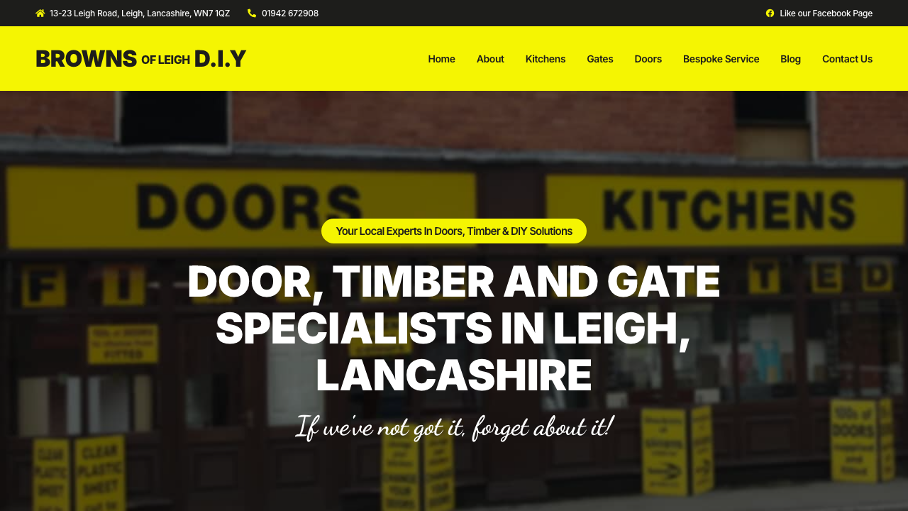 BROWNS JOINERY LTD website preview