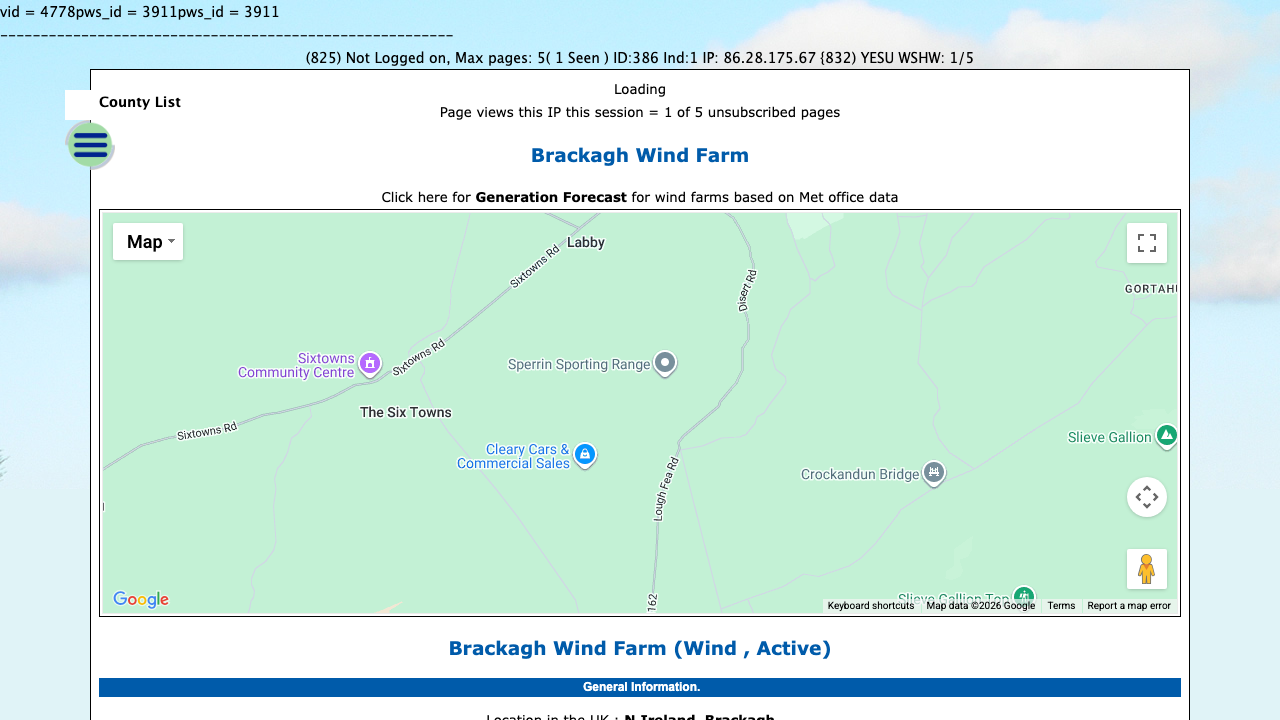 BRACKAGH QUARRY WINDFARM LIMITED website preview