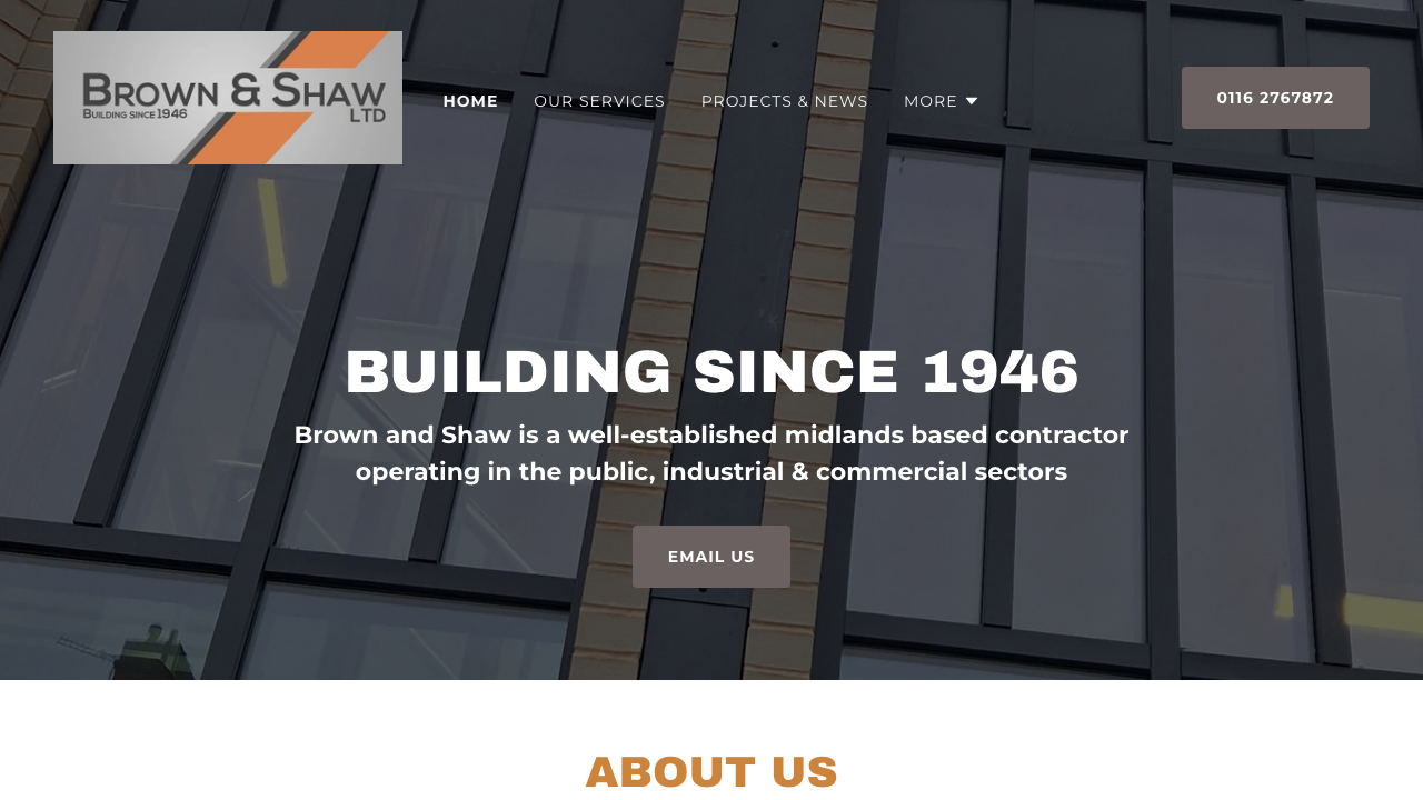 BROWN AND SHAW (BUILDERS) LIMITED website preview
