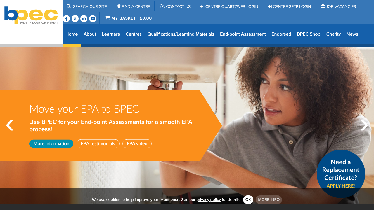 BPEC LTD website preview